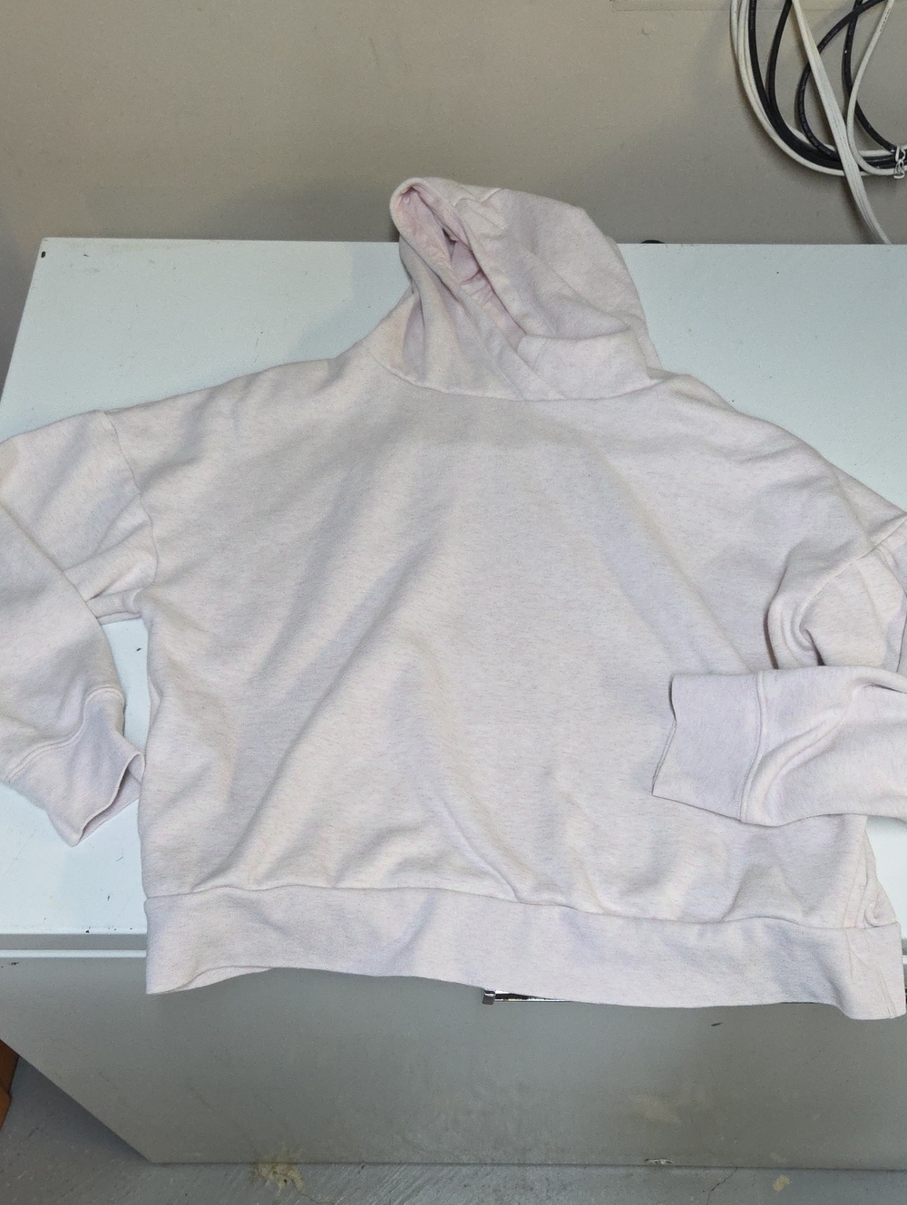 Fabletics Light Pink Hooded Pullover Sweater Sz L